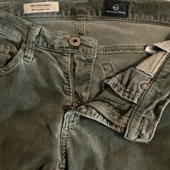 Ag Adriano Goldschmied The Stevie Ankle Slim Straight Corduroy Pants Size 26 - Picture 13 of 16